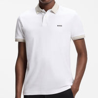 BOSS Golf Shirt - Network Paule Slim - Bright White FA26