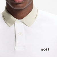 BOSS Golf Shirt - Network Paule Slim - Bright White FA26