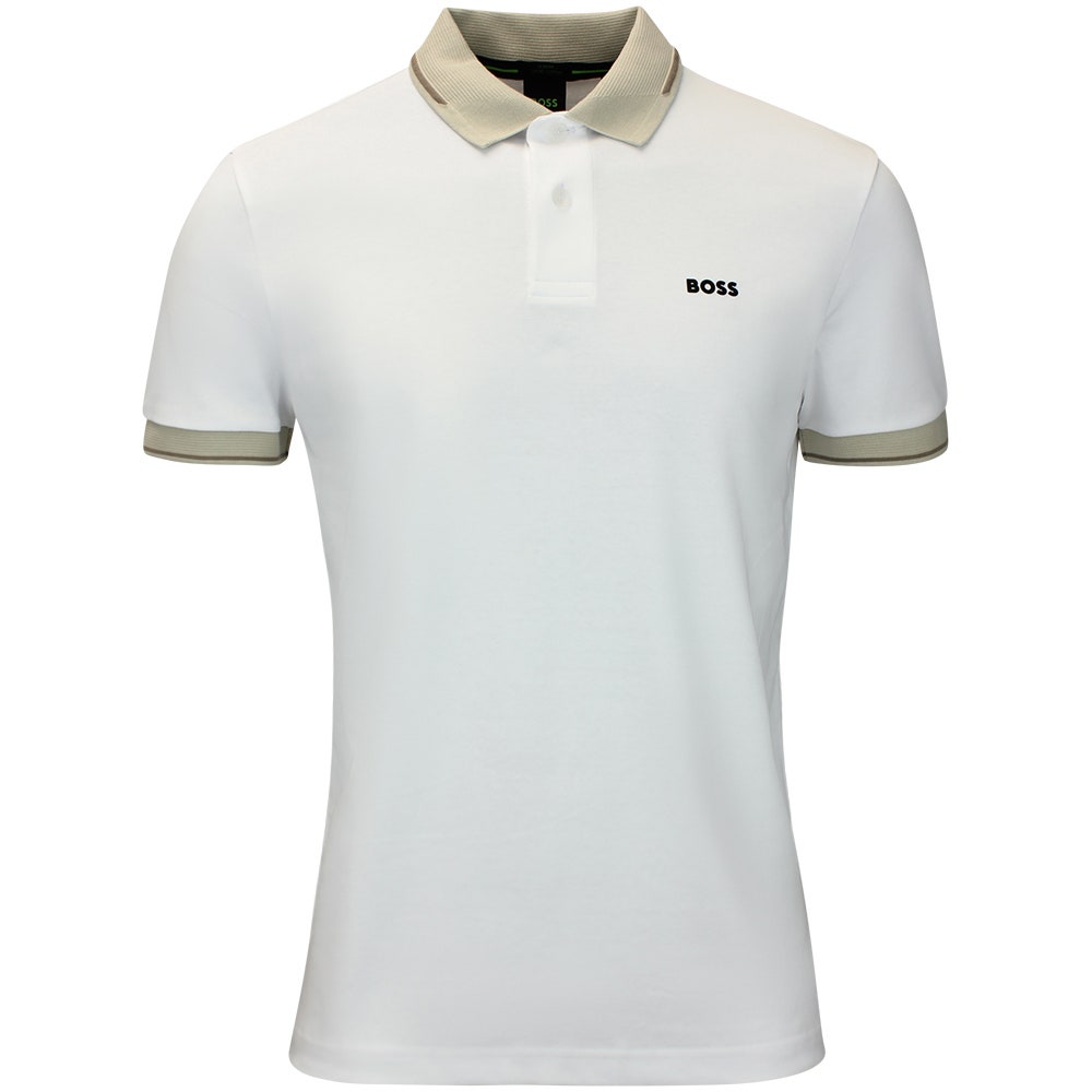 BOSS Golf Shirt - Network Paule Slim - Bright White FA26