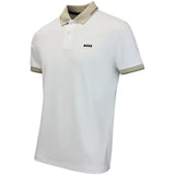 BOSS Golf Shirt - Network Paule Slim - Bright White FA26