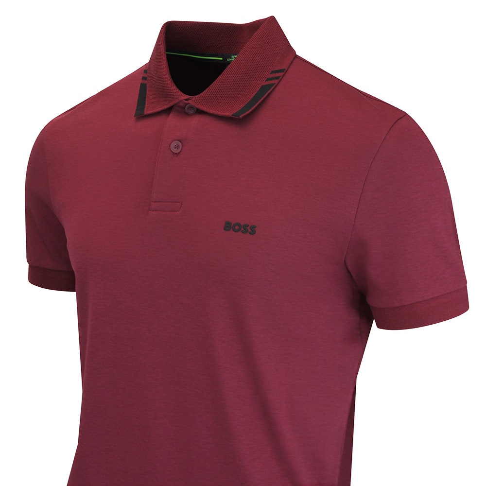 BOSS Golf Shirt - Network Paule Slim Fit - Zinfandel WI26