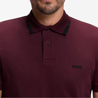 BOSS Golf Shirt - Network Paule Slim Fit - Zinfandel WI26