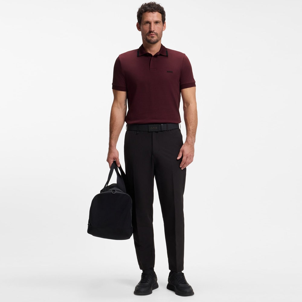 BOSS Golf Shirt - Network Paule Slim Fit - Zinfandel WI26