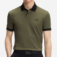 BOSS Golf Shirt - Network Paule Slim - Open Green FA26