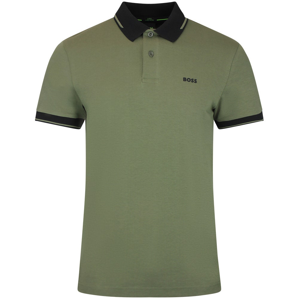BOSS Golf Shirt - Network Paule Slim - Open Green FA26