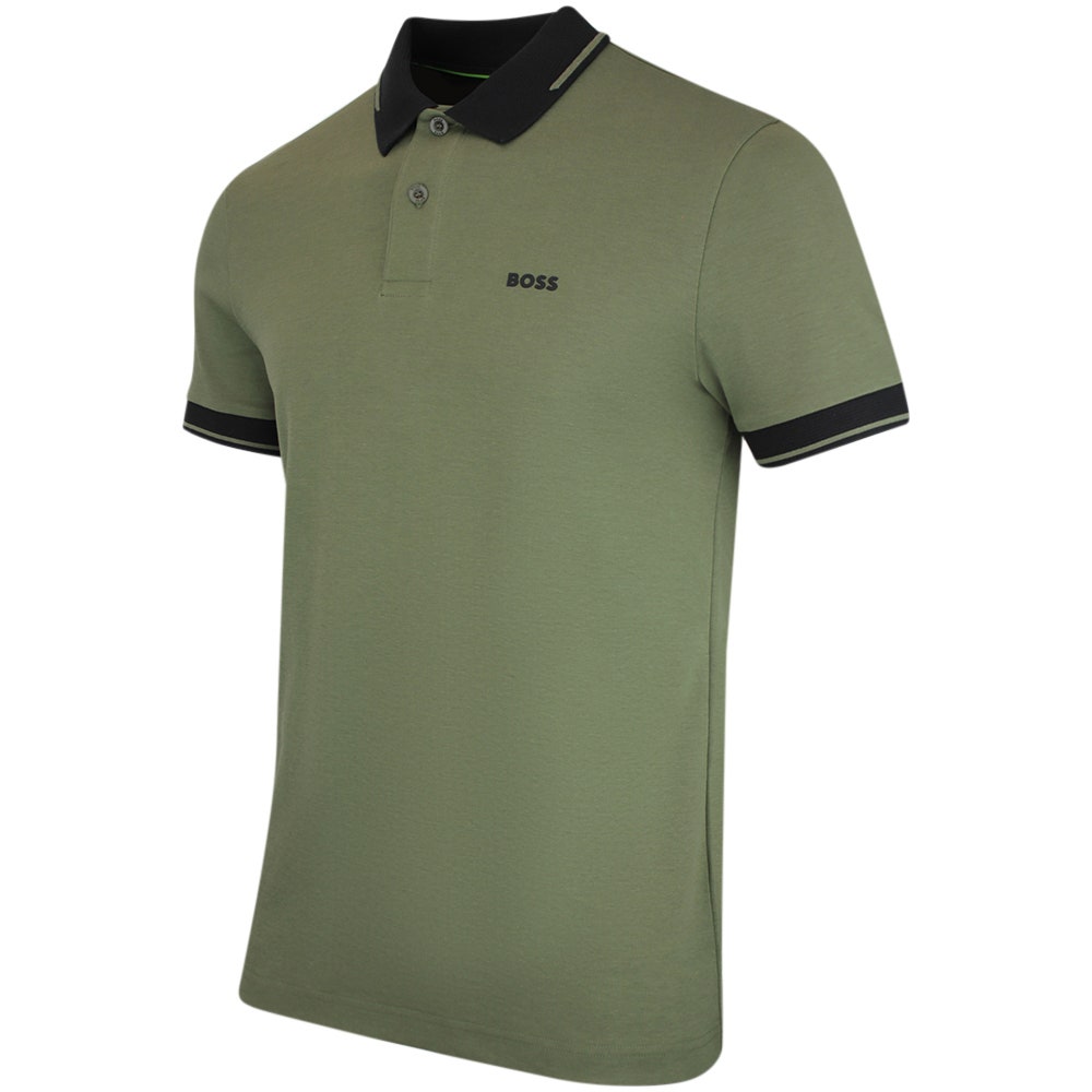 BOSS Golf Shirt - Network Paule Slim - Open Green FA26