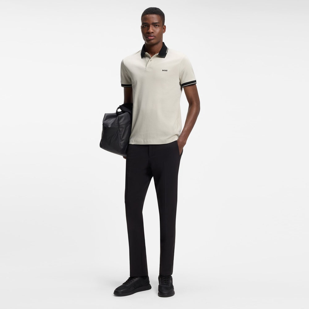 BOSS Golf Shirt - Network Paule Slim - Pelican FA26