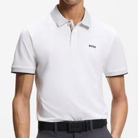 BOSS Golf Shirt - Paddy Chip GOC Reg. Fit - Bright White SP26