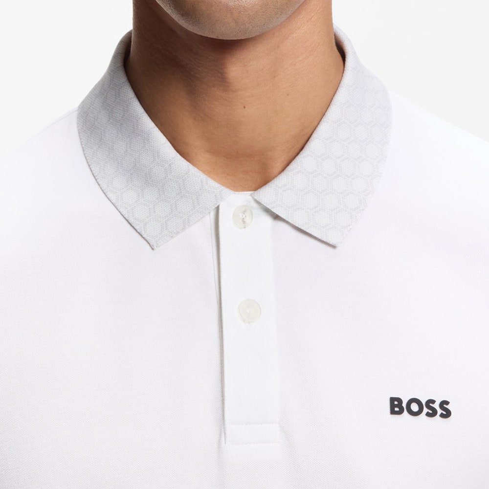 BOSS Golf Shirt - Paddy Chip GOC Reg. Fit - Bright White SP26