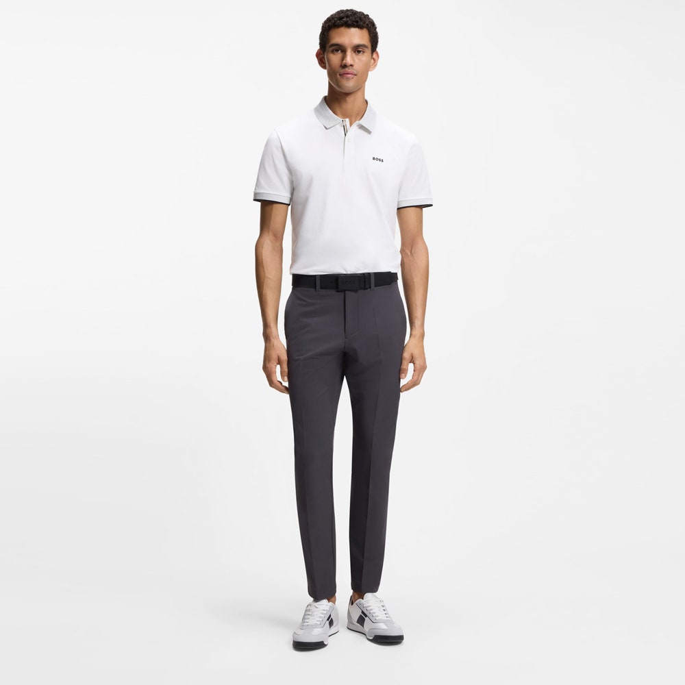 BOSS Golf Shirt - Paddy Chip GOC Reg. Fit - Bright White SP26