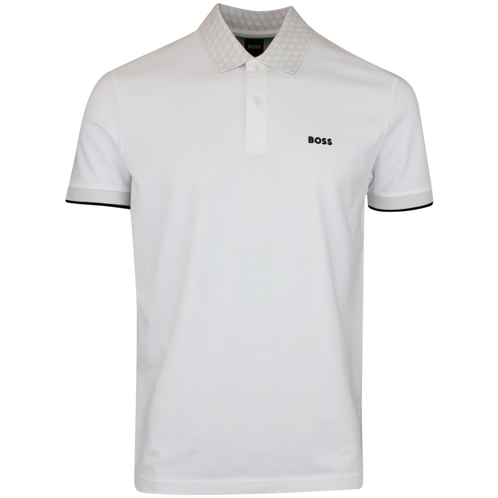 BOSS Golf Shirt - Paddy Chip GOC Reg. Fit - Bright White SP26