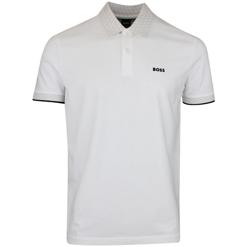 BOSS Golf Shirt - Paddy Chip GOC Reg. Fit - Bright White SP26