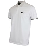 BOSS Golf Shirt - Paddy Chip GOC Reg. Fit - Bright White SP26
