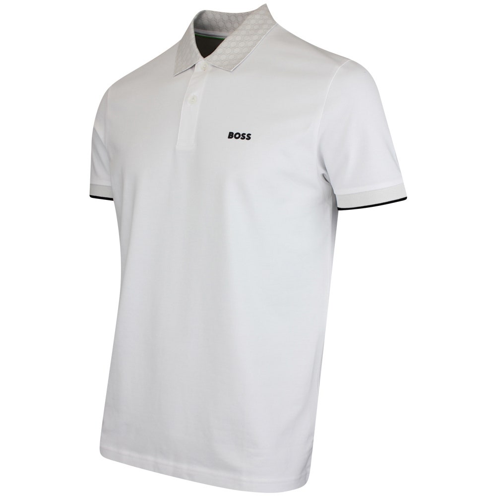 BOSS Golf Shirt - Paddy Chip GOC Reg. Fit - Bright White SP26