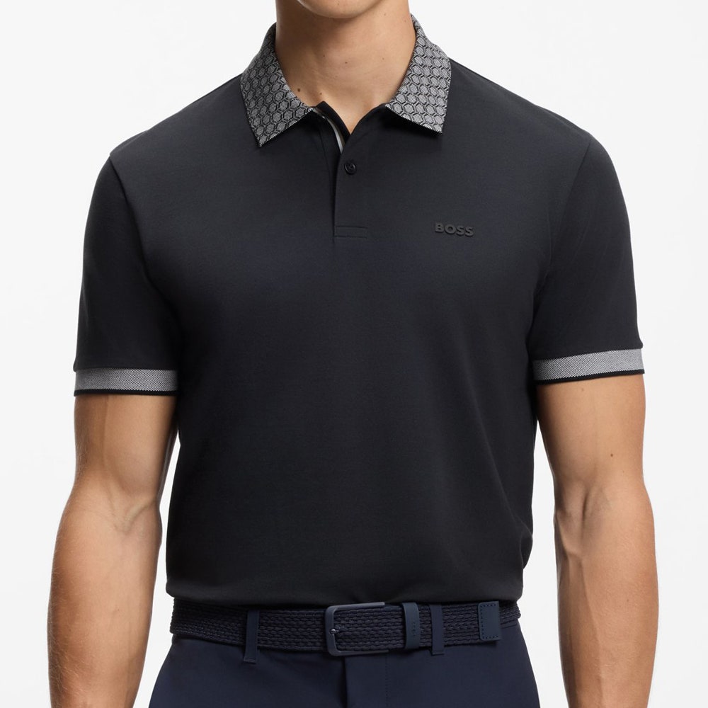 BOSS Golf Shirt - Paddy Chip GOC Reg. Fit - Dark Navy SP26