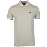 BOSS Golf Shirt - Paddy Chip GOC Reg. Fit - Light Beige SP26