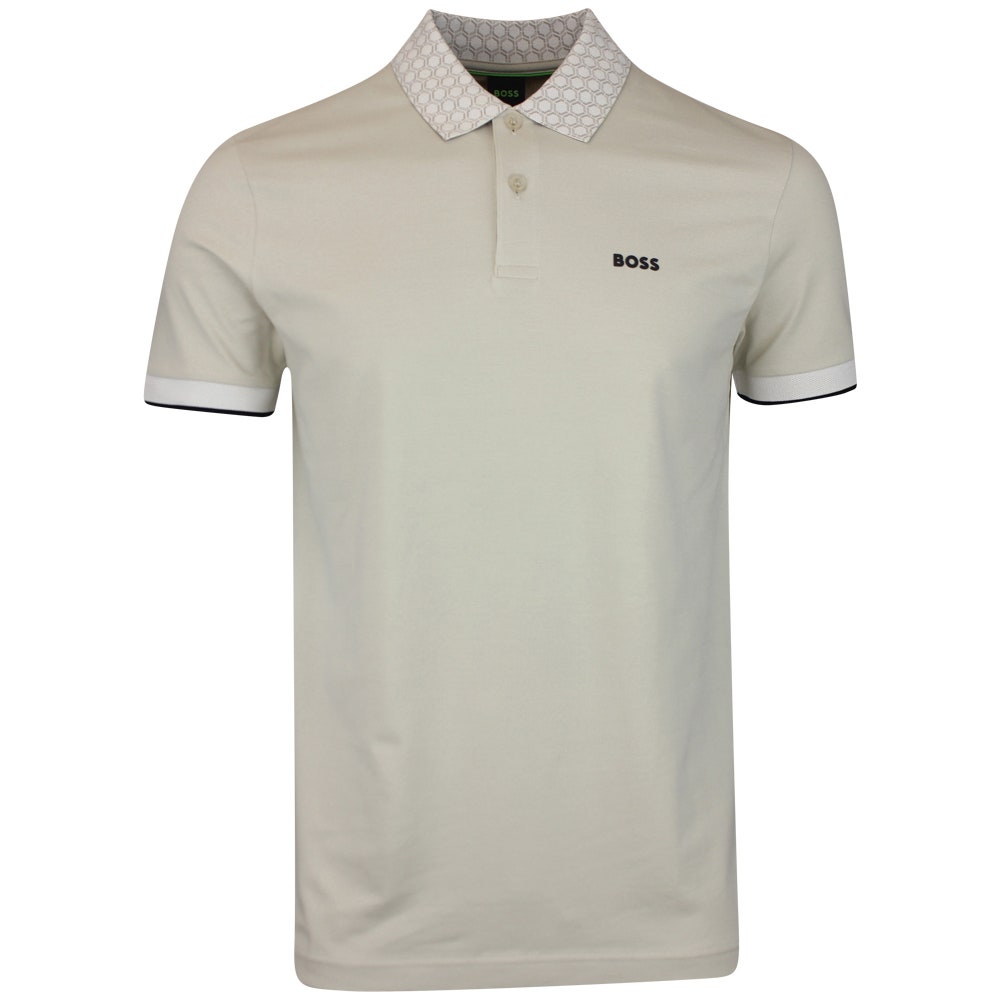 BOSS Golf Shirt - Paddy Chip GOC Reg. Fit - Light Beige SP26