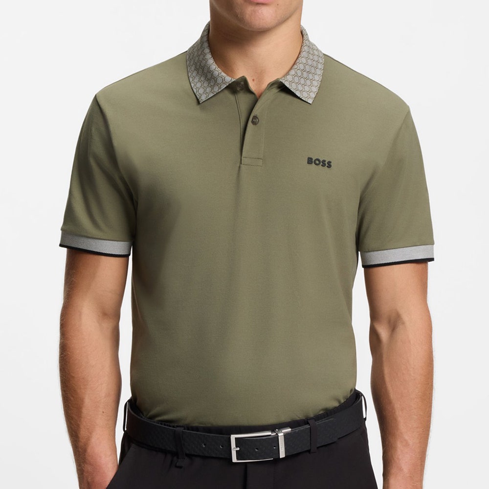BOSS Golf Shirt - Paddy Chip GOC Reg. Fit - Olive Green SP26