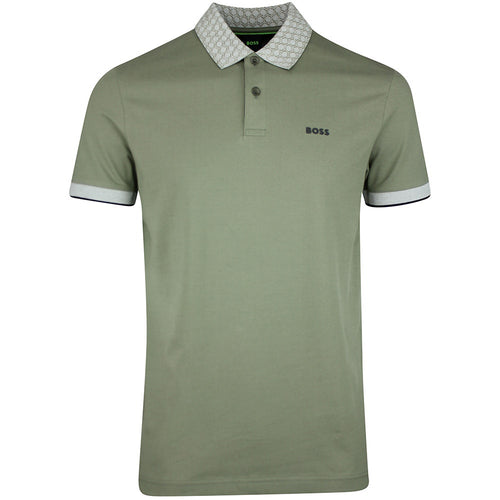BOSS Golf Shirt - Paddy Chip GOC Reg. Fit - Olive Green SP26