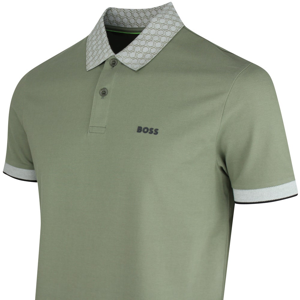 BOSS Golf Shirt - Paddy Chip GOC Reg. Fit - Olive Green SP26