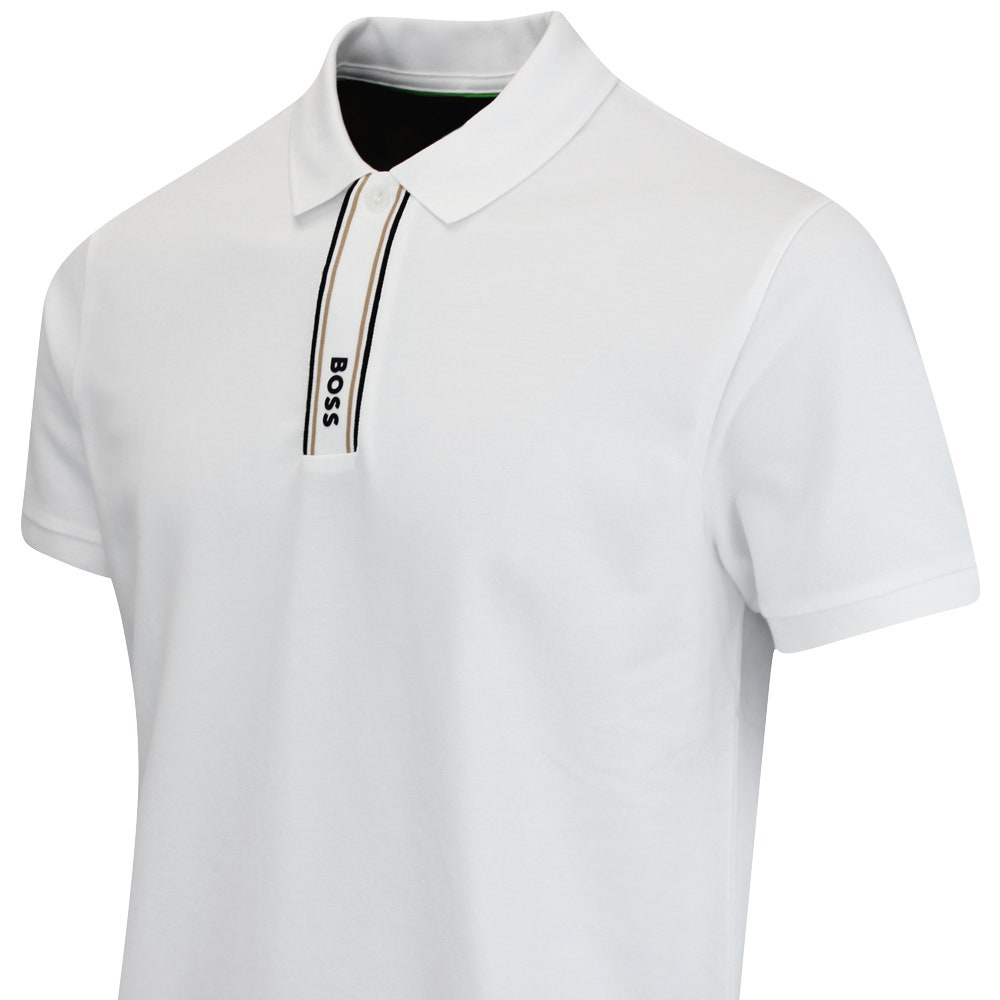 BOSS Golf Shirt - Paddy GOC Reg. Fit - Bright White WI25