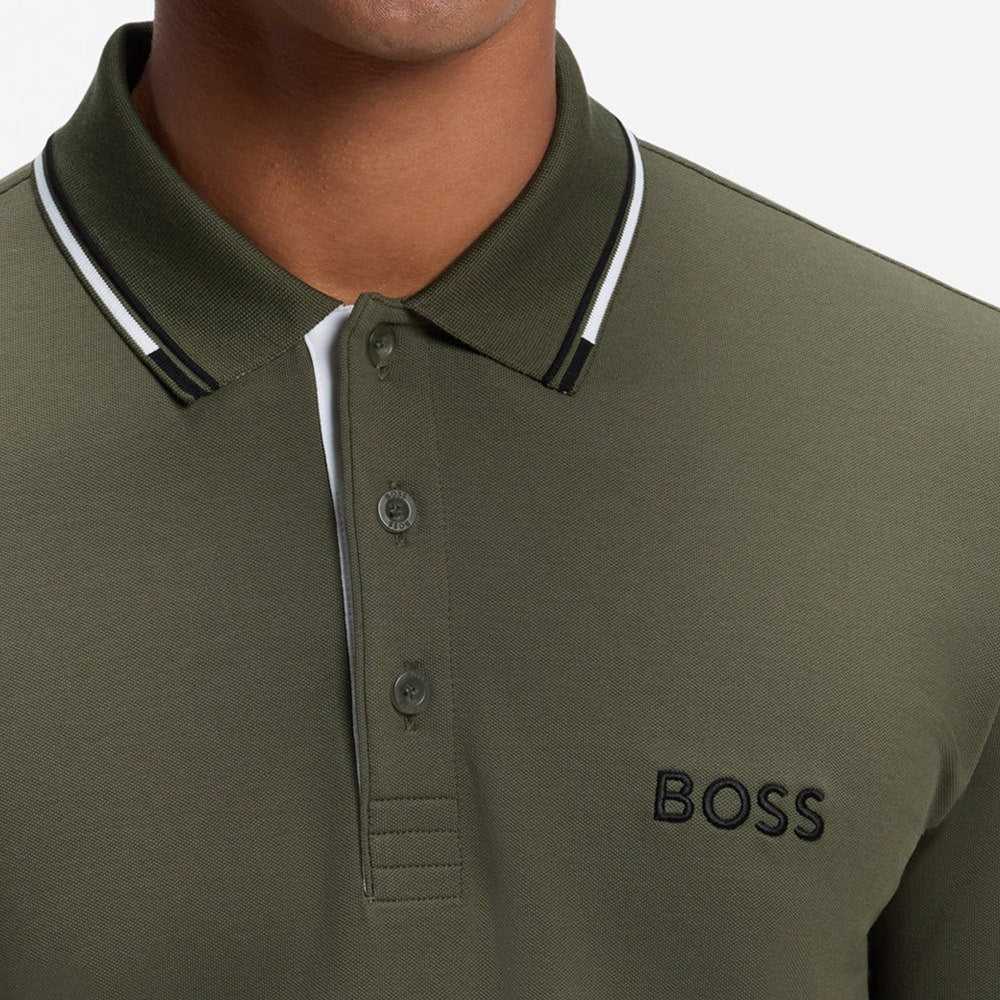 BOSS Golf Shirt - Paddy Pro Reg. Fit - Khaki Green WI26