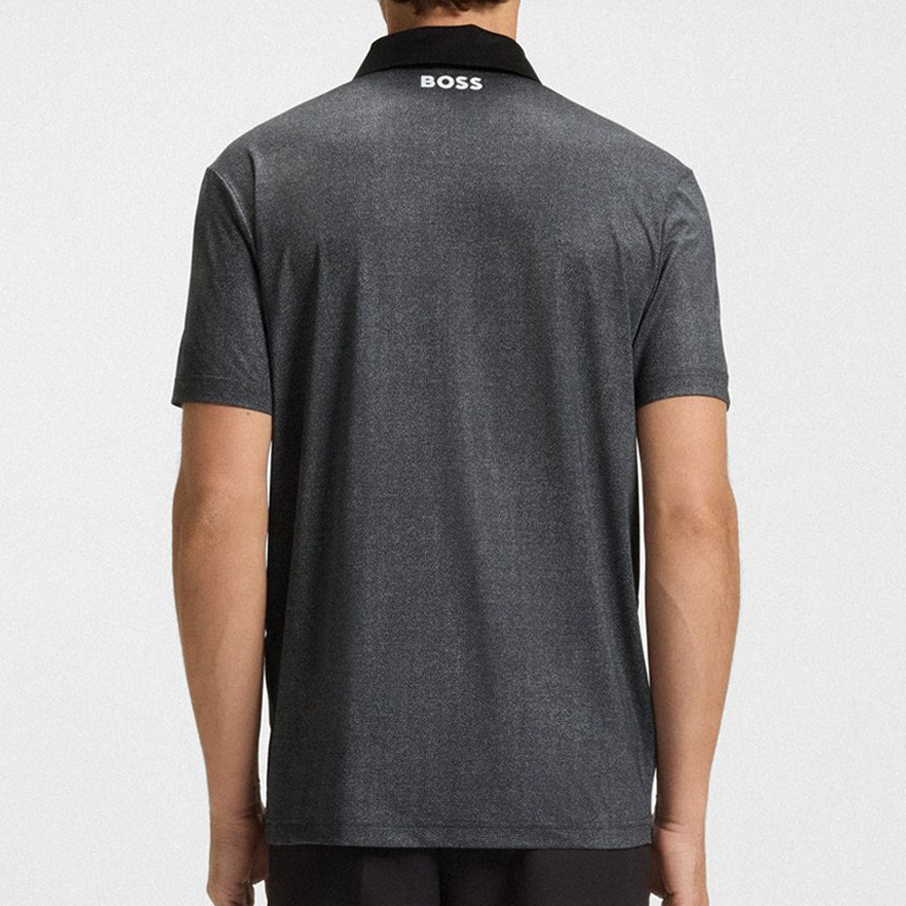 BOSS Golf Shirt - Paddytech GOC Reg. Fit - Black Melange WI25