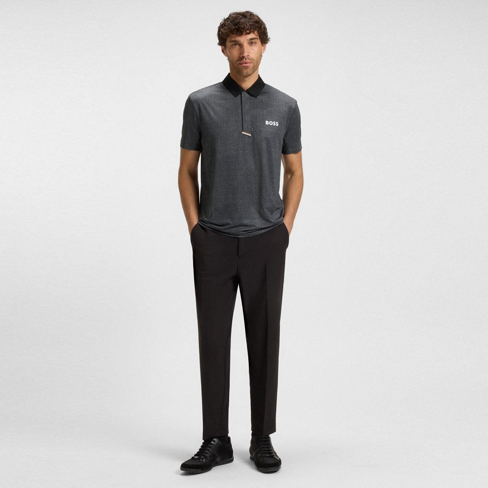 BOSS Golf Shirt - Paddytech GOC Reg. Fit - Black Melange WI25