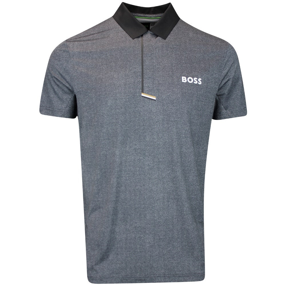 BOSS Golf Shirt - Paddytech GOC Reg. Fit - Black Melange WI25