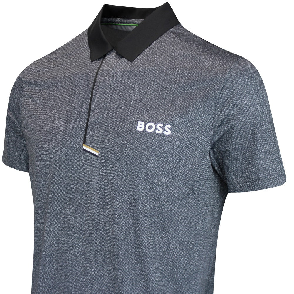 BOSS Golf Shirt - Paddytech GOC Reg. Fit - Black Melange WI25