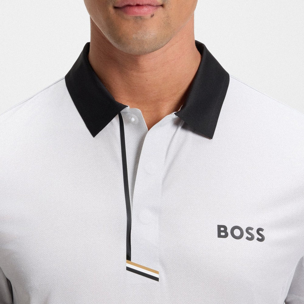 BOSS Golf Shirt - Paddytech GOC Reg. Fit - Bright White WI25