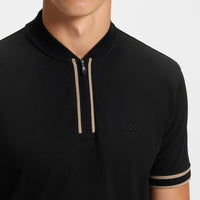 BOSS Golf Shirt - Pariq QZ Regular Fit - Black WI26