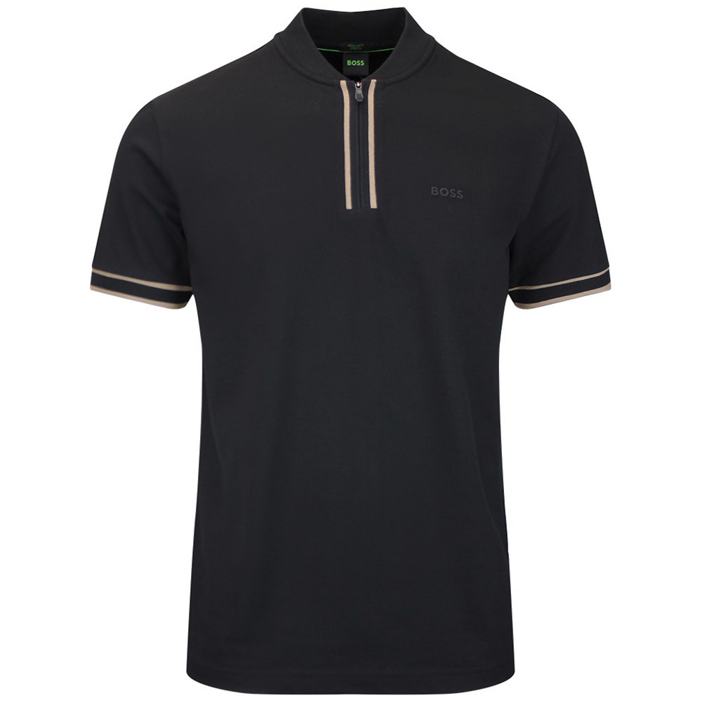 BOSS Golf Shirt - Pariq QZ Regular Fit - Black WI26