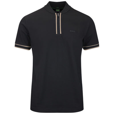 BOSS Golf Shirt - Pariq QZ Regular Fit - Black WI26