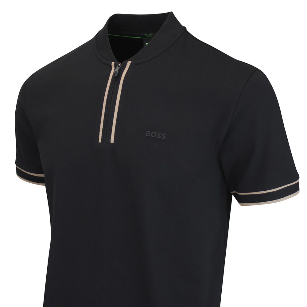 BOSS Golf Shirt - Pariq QZ Regular Fit - Black WI26