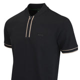 BOSS Golf Shirt - Pariq QZ Regular Fit - Black WI26