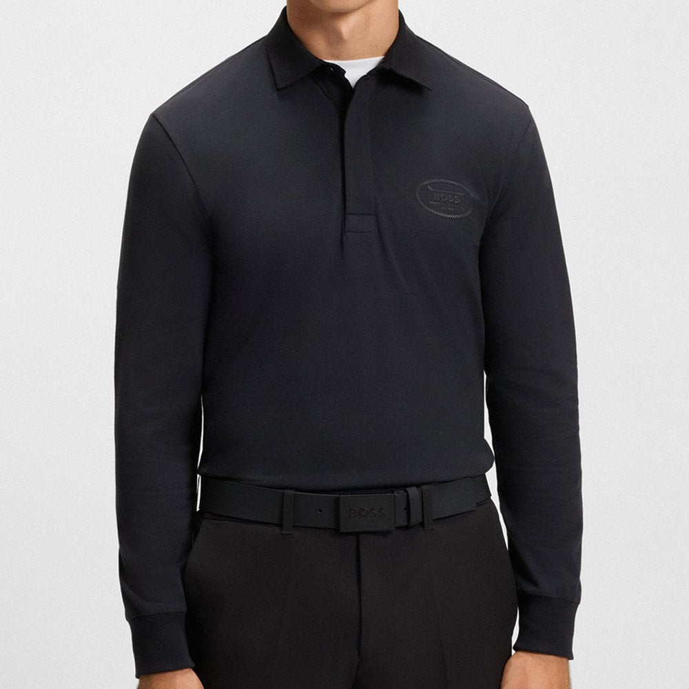 BOSS Golf Shirt - Percy H19 LS Reg. Fit - Dark Navy WI25