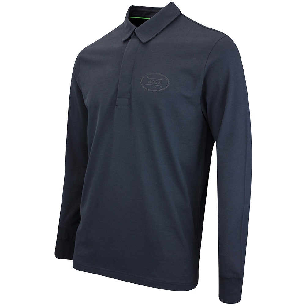 BOSS Golf Shirt - Percy H19 LS Reg. Fit - Dark Navy WI25
