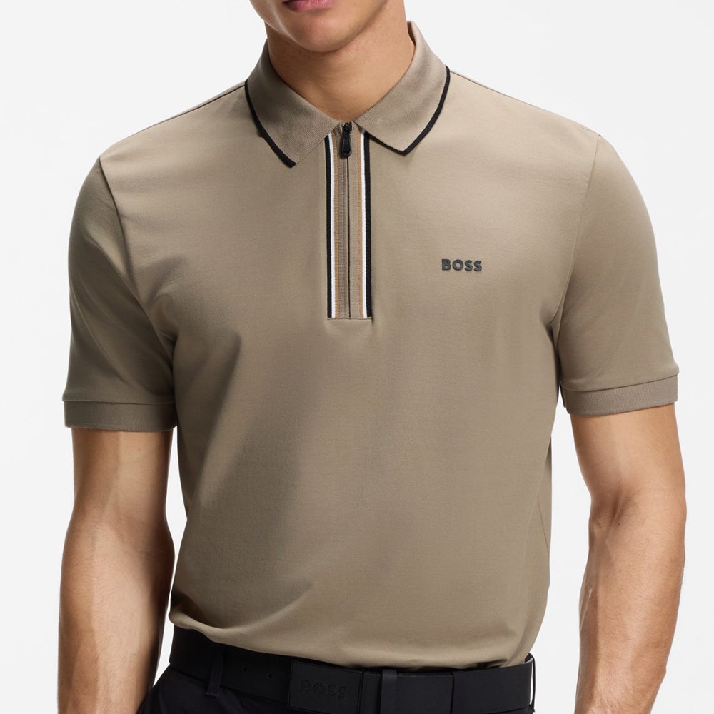 BOSS Golf Shirt - Philix GOC Slim QZ - Brindle SU26