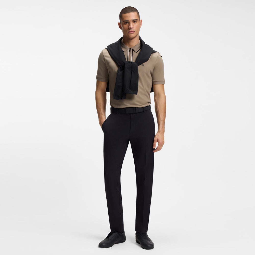 BOSS Golf Shirt - Philix GOC Slim QZ - Brindle SU26