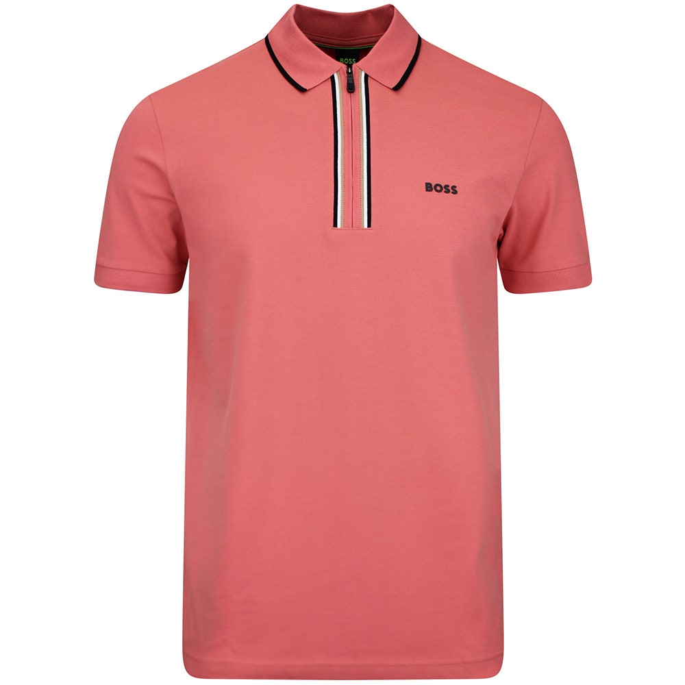 BOSS Golf Shirt - Philix GOC Slim QZ - Coral WI26