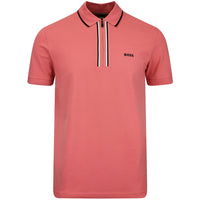 BOSS Golf Shirt - Philix GOC Slim QZ - Coral WI26
