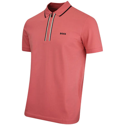 BOSS Golf Shirt - Philix GOC Slim QZ - Coral WI26
