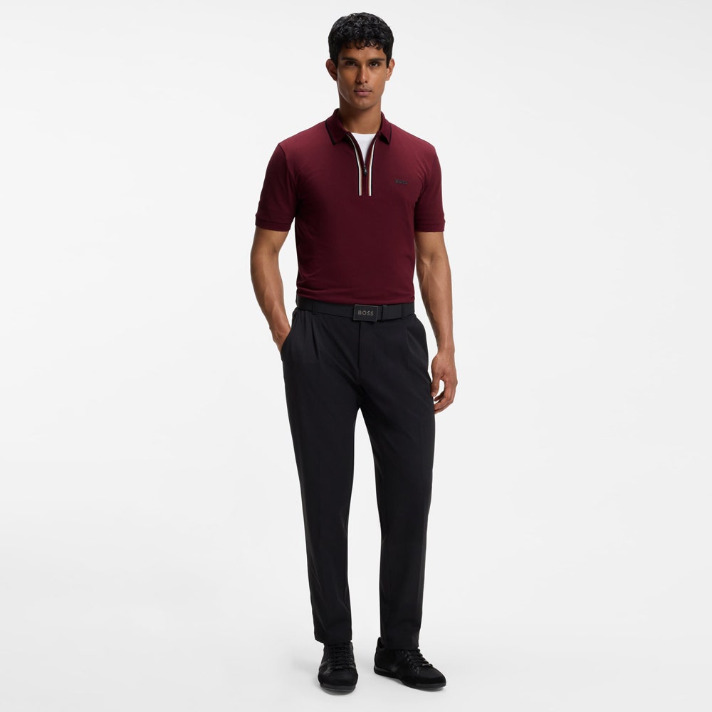 BOSS Golf Shirt - Philix GOC Slim QZ - Zinfandel WI26