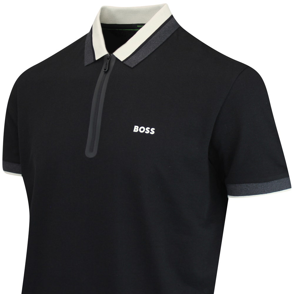 BOSS Golf Shirt - Philix H19 QZ Reg. Fit - Black WI25