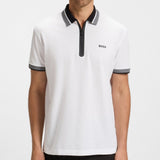 BOSS Golf Shirt - Philix H19 QZ Reg. Fit - Bright White WI25