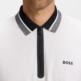 BOSS Golf Shirt - Philix H19 QZ Reg. Fit - Bright White WI25