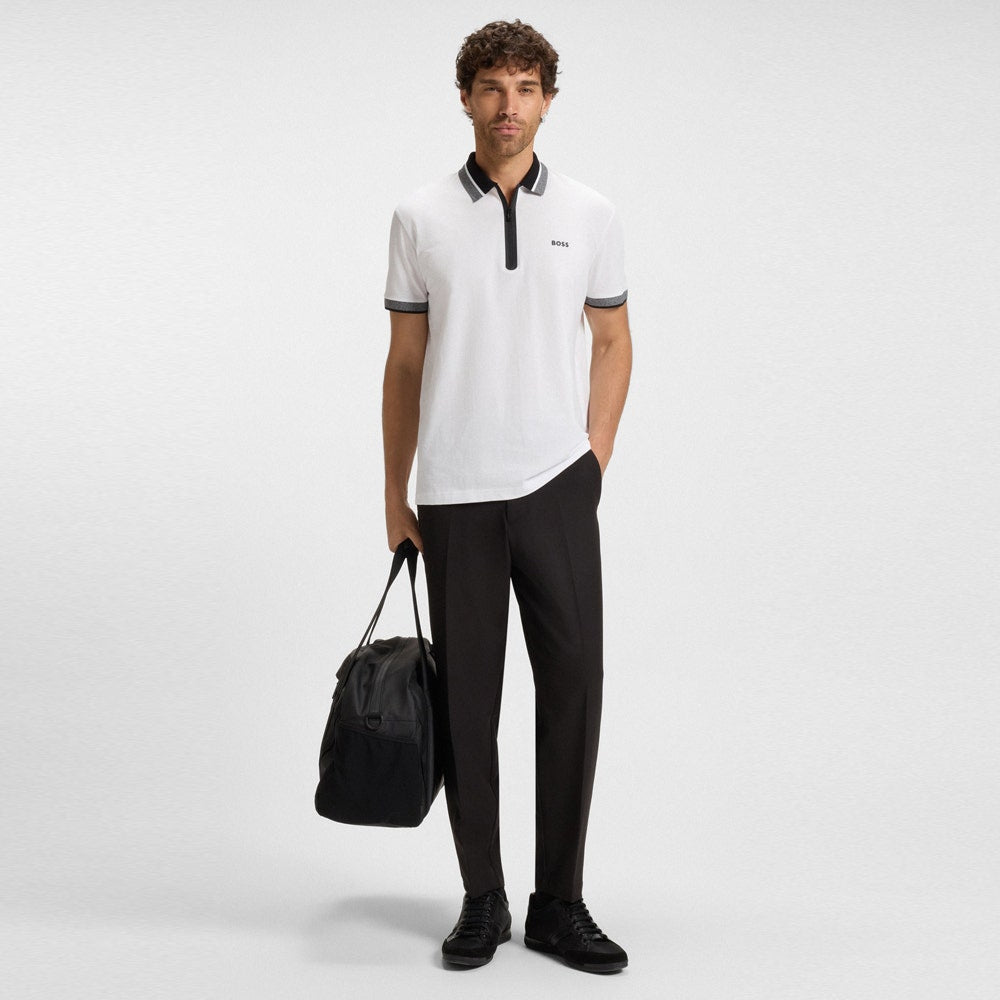 BOSS Golf Shirt - Philix H19 QZ Reg. Fit - Bright White WI25