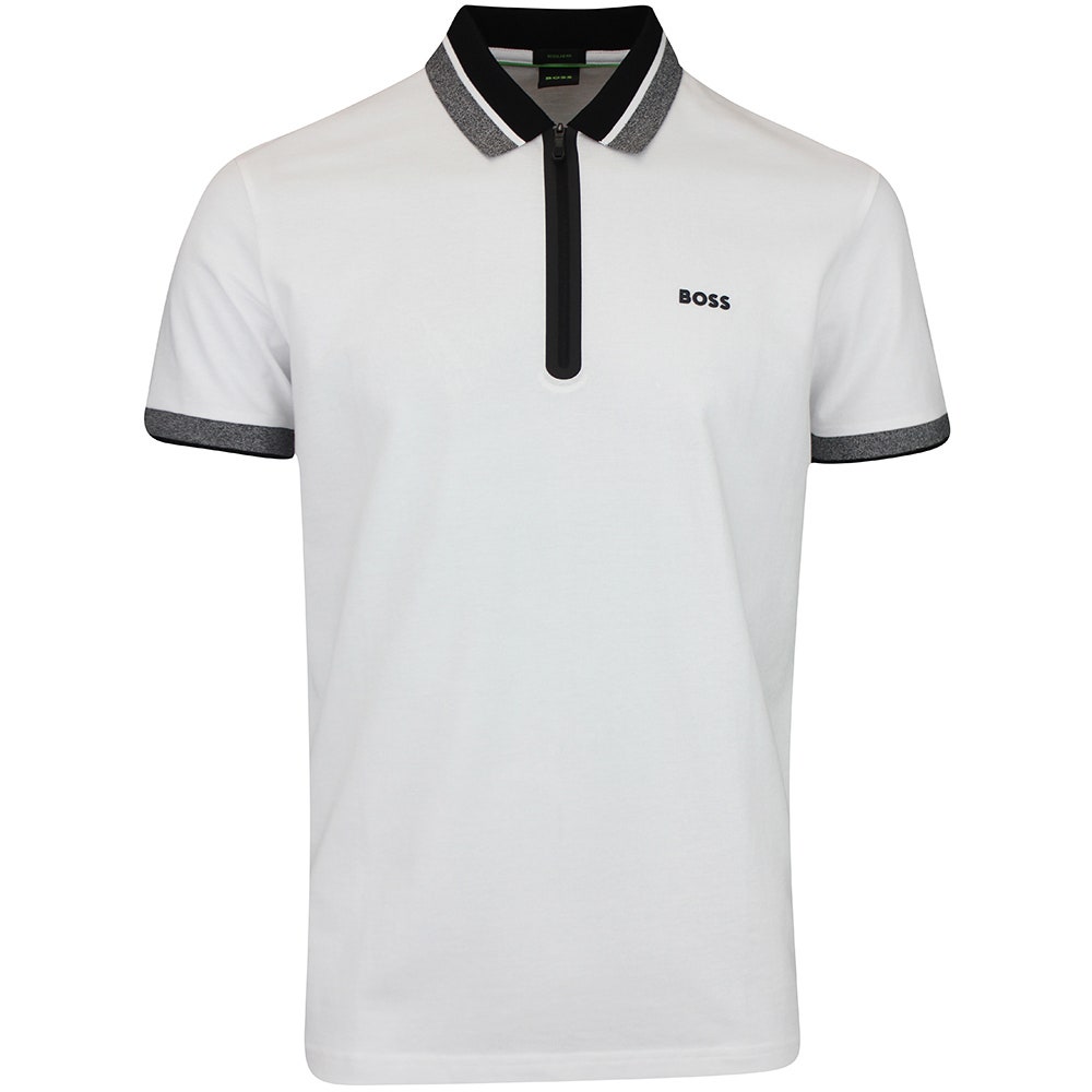 BOSS Golf Shirt - Philix H19 QZ Reg. Fit - Bright White WI25