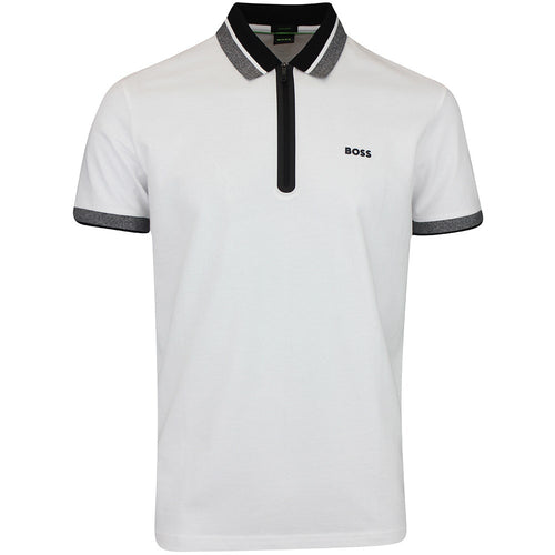 BOSS Golf Shirt - Philix H19 QZ Reg. Fit - Bright White WI25